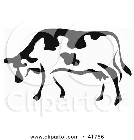 450x470 Clipart Illustration Of A Black And White Paintbrush Stroke Styled