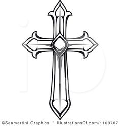 236x247 Black And White Clipart Images Gothic Cross