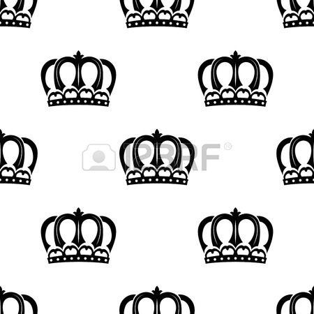 450x450 Royal Medieval Heraldic Crowns Set In Black And White Suitable