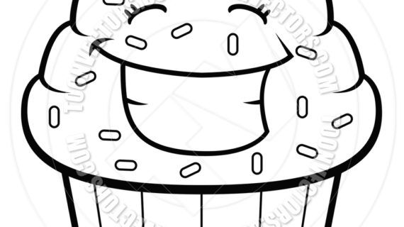 570x320 Black And White Cupcake Drawing Cupcake Clipart Black And White