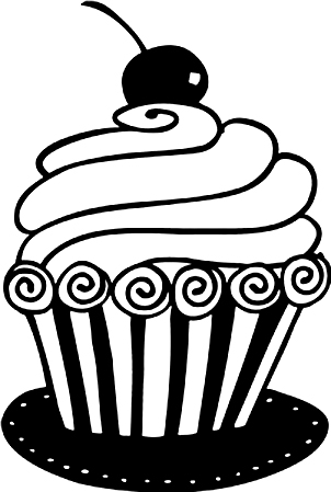 302x449 Cupcake Clipart Silhouette