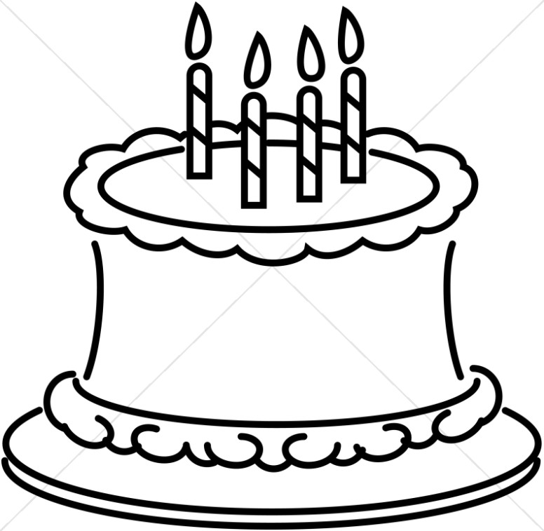 776x757 Birthday Cake Clipart In Black And White 101 Clip Art