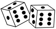 180x95 Dice 1 Clipart Panda