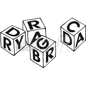 300x300 Royalty Free Black Anad White Outline Of Building Blocks 382492