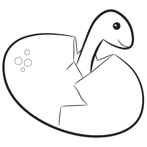Black And White Dinosaur | Free download on ClipArtMag