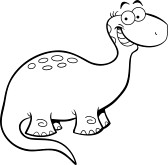 168x165 Black And White Dinosaur Clipart