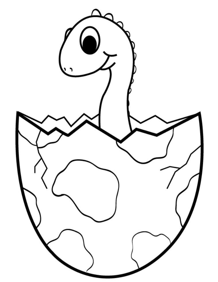 759x982 Dinosaur Clipart Line Drawing