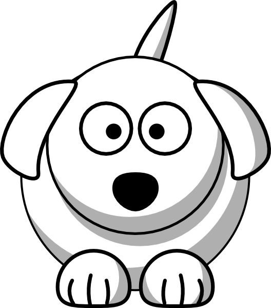 528x599 Puppy Clipart Outline