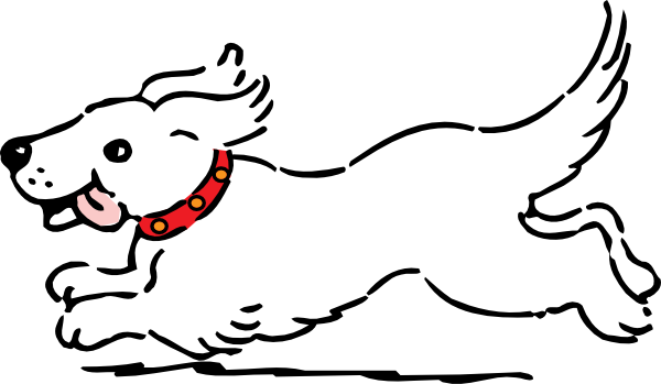 600x349 White Dog Clip Art