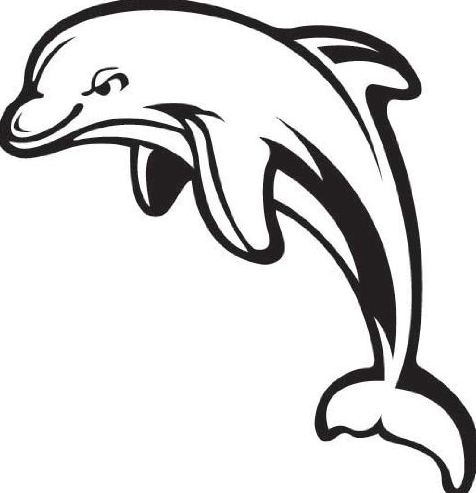 476x493 New{22}  Dolphin Clipart Black And White Images Free Download