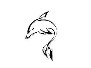 300x225 Best Dolphins Tattoo Ideas Dolphin Drawing