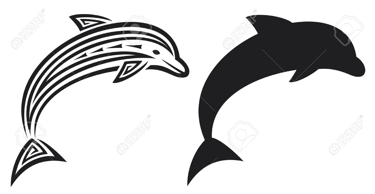 1300x674 Black And White Dolphin Tattoos Design Ideas Black And Grey