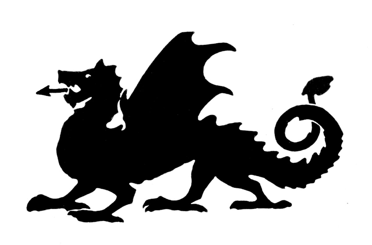 1200x791 Dragon Black And White Clip Art