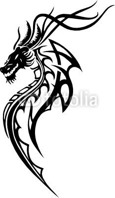233x400 Drache, Tribal, Tattoo Tattoo Art Tattoo, Tribal