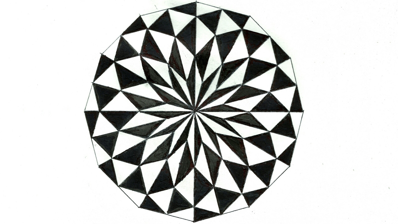 1280x720 The Art Of Drawing A Great Geometry Diamand In Black And White