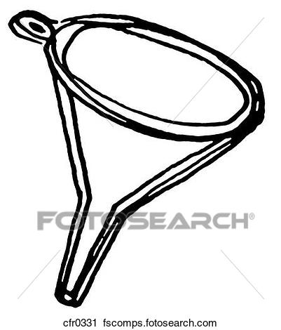 401x470 Clipart Of A Black And White Illustration Of A Funnel Cfr0331