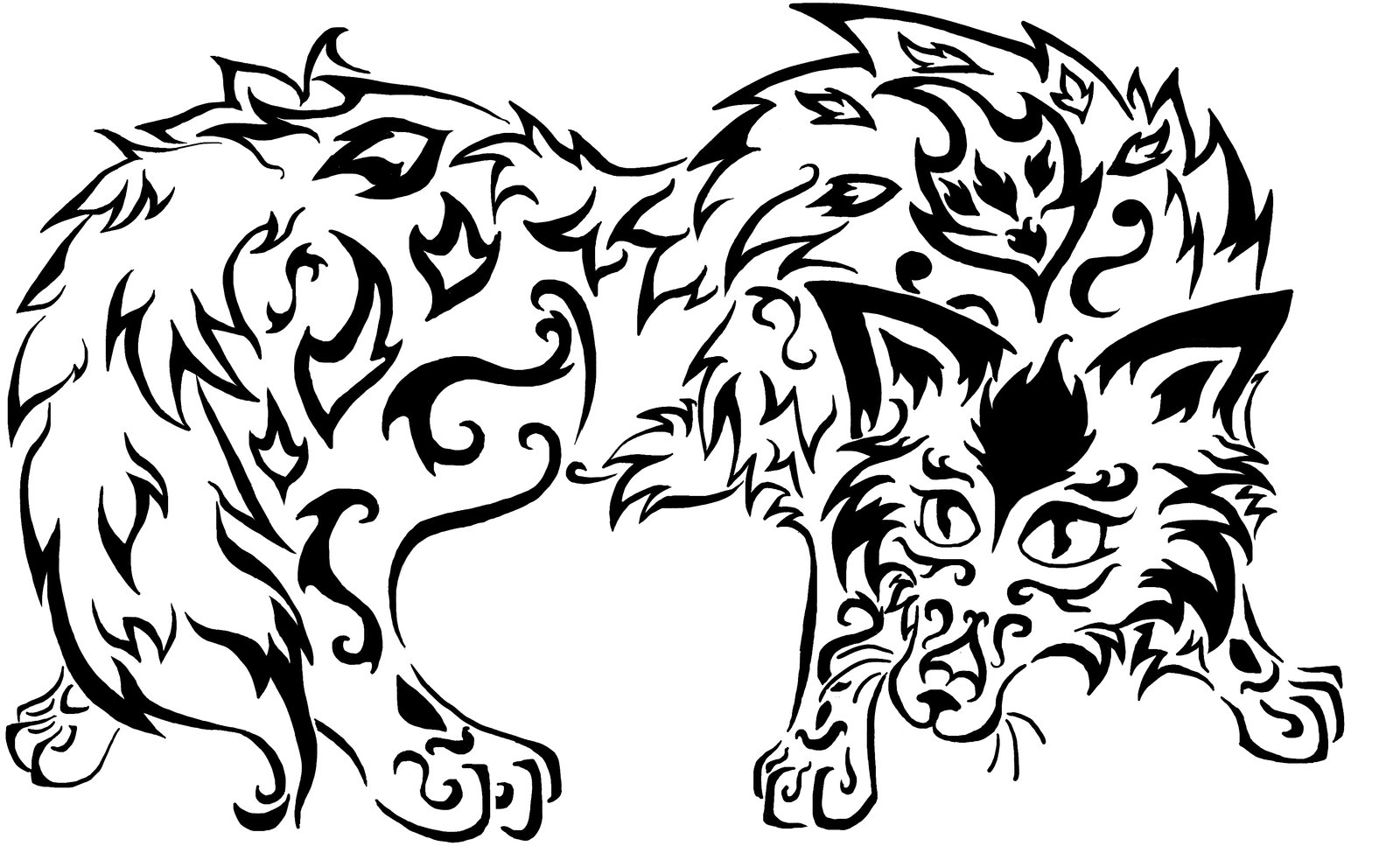 1600x967 White Wolf Clipart Drawing