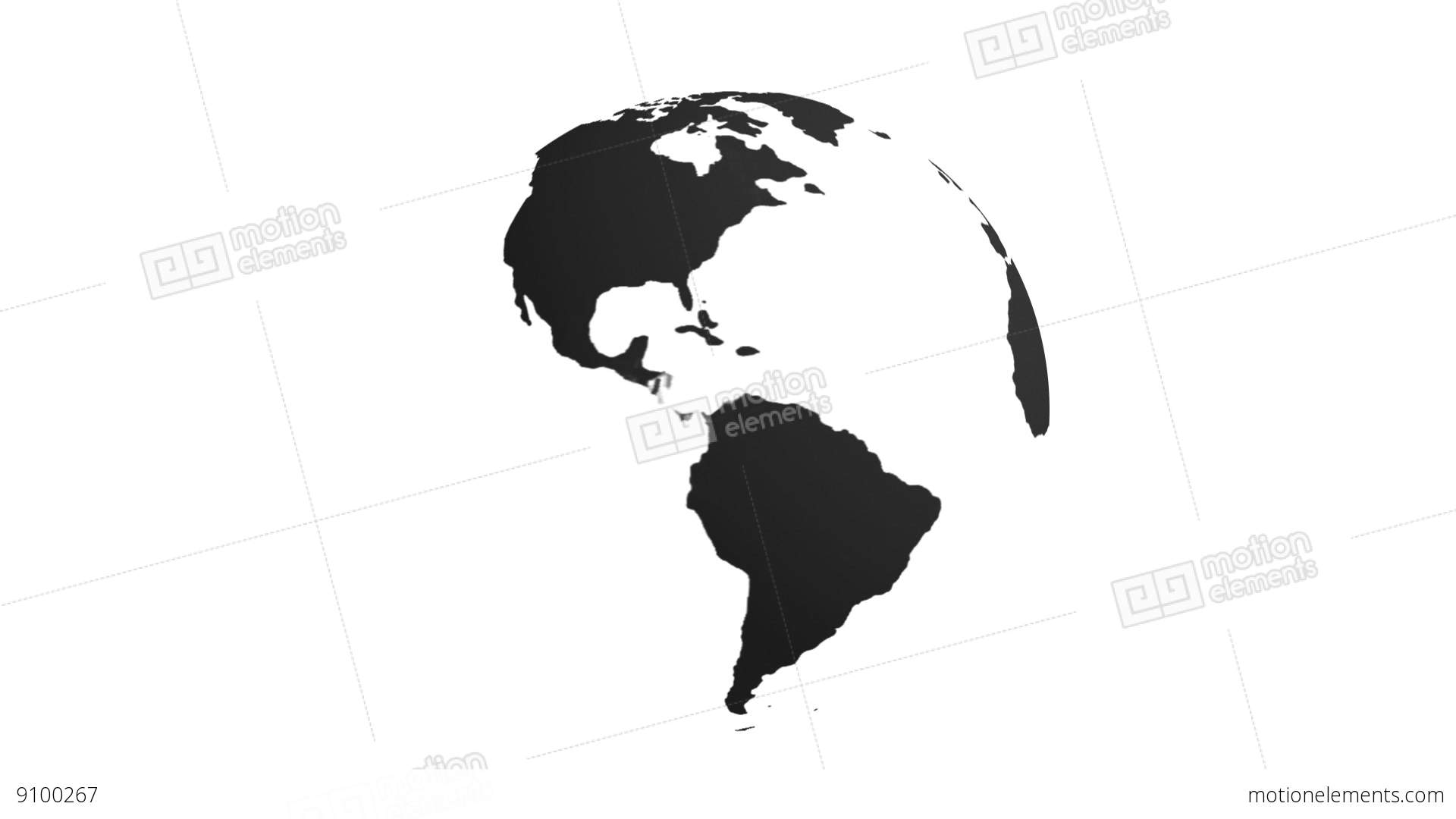 1920x1080 Black And White Earth Stock Animation 9100267