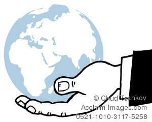 300x240 Image Of A Black And White Hand Holding The Earth