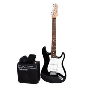 300x300 Johnson By Axl Electric Guitar Black Amp White + Johnson Standard 10