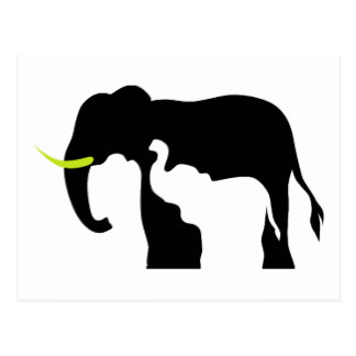 324x324 Black And White Elephant Postcards Zazzle