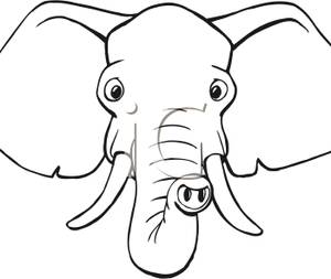 300x253 Black And White Elephant Clipart Panda