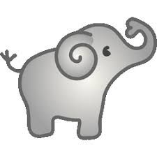 225x225 Cute Elephant Clipart Black And White Clipart Panda