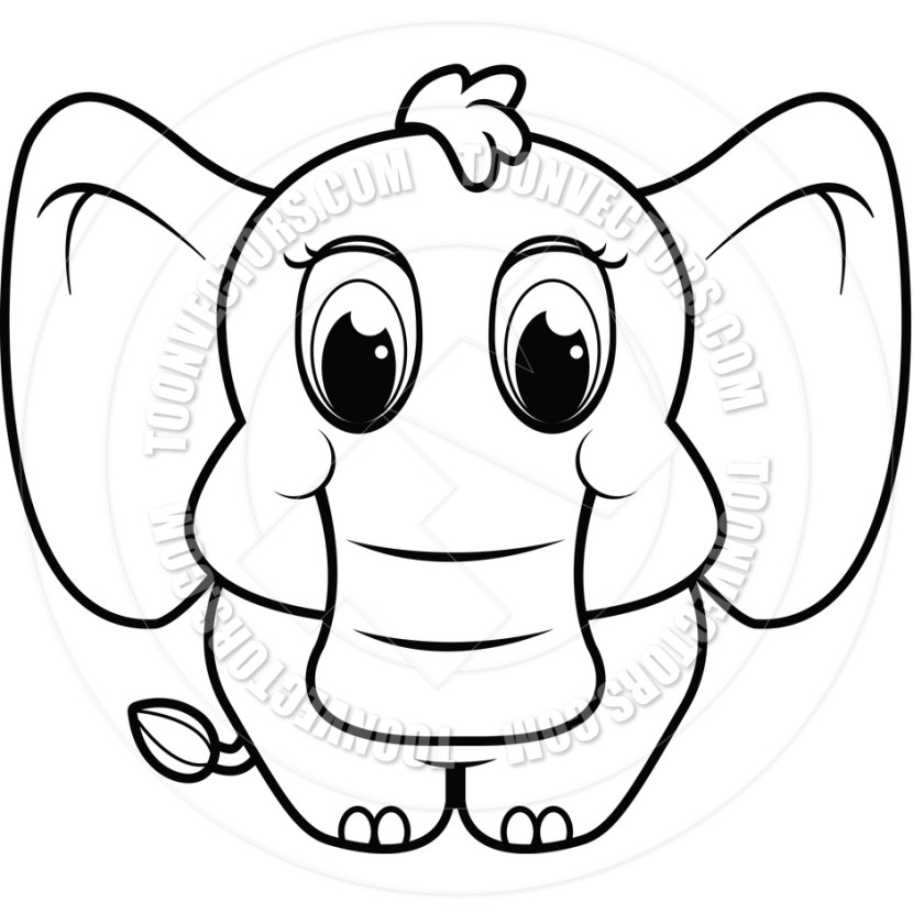 830x830 Elephant Clipart Black And White
