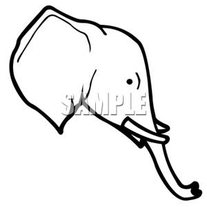 300x300 And White Elephant Head Clipart Image