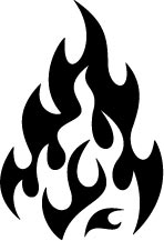 148x217 Classic Fire Flames Decal 077 Clipart Panda