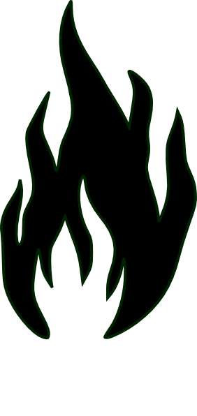 282x596 Flames In Black And White Clip Art