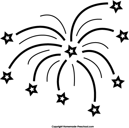 448x446 Fireworks Cliparts Black