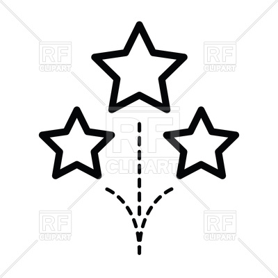 400x400 Fireworks Star Icon Royalty Free Vector Clip Art Image
