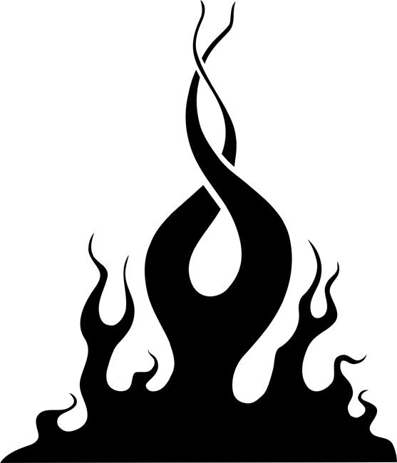 Black And White Flame