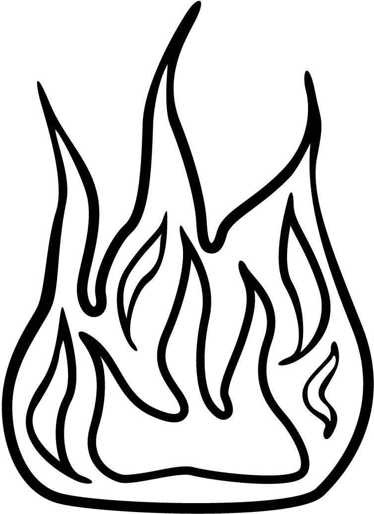 754x1037 Flame Clipart Black And White