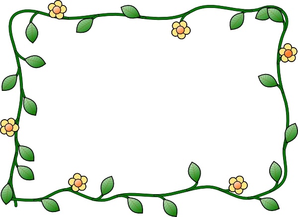 600x437 Black And White Flower Border Clip Art Free Vector Download