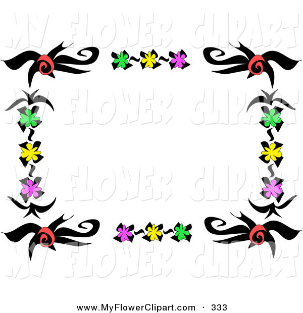 600x620 Clip Art Of A Frame Or Stationery Border Of Red, Green, Yellow