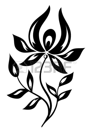 299x450 Beautiful Black And White Lace Flower In The Corner With Space