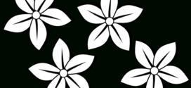 272x125 Clip Art Flower Black And White Clipart Panda