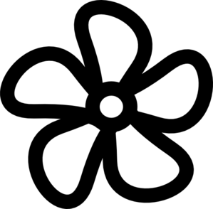 299x294 Black Flower Clip Art 101 Clip Art