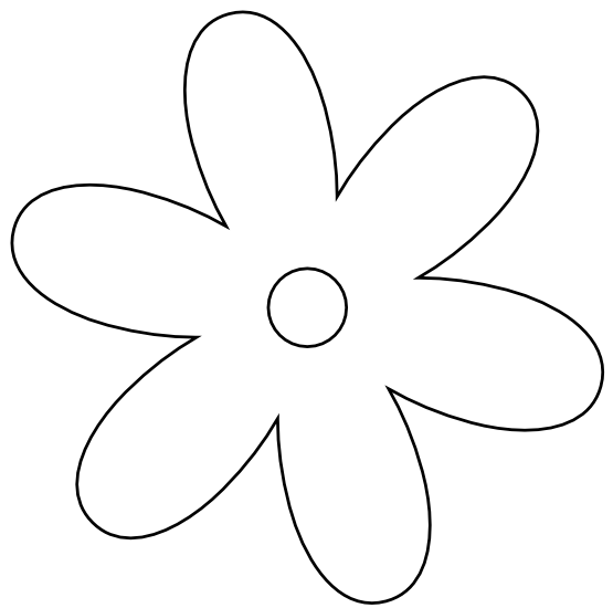 555x550 White Flower Clip Art