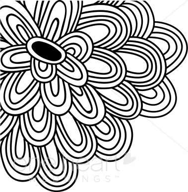 379x388 Black Flower Clipart Flower Clipart