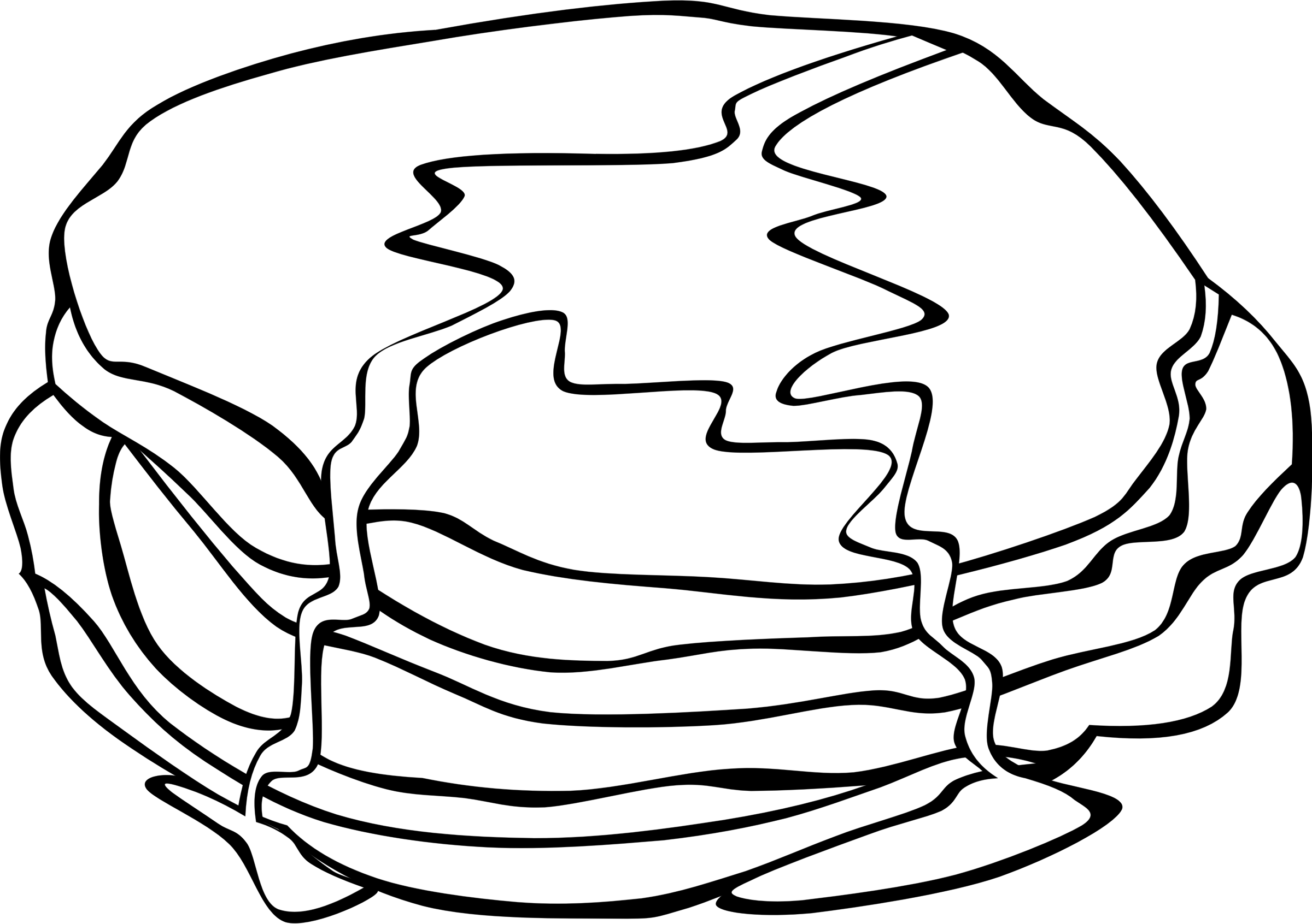 2400x1692 Food Clipart Black And White Png