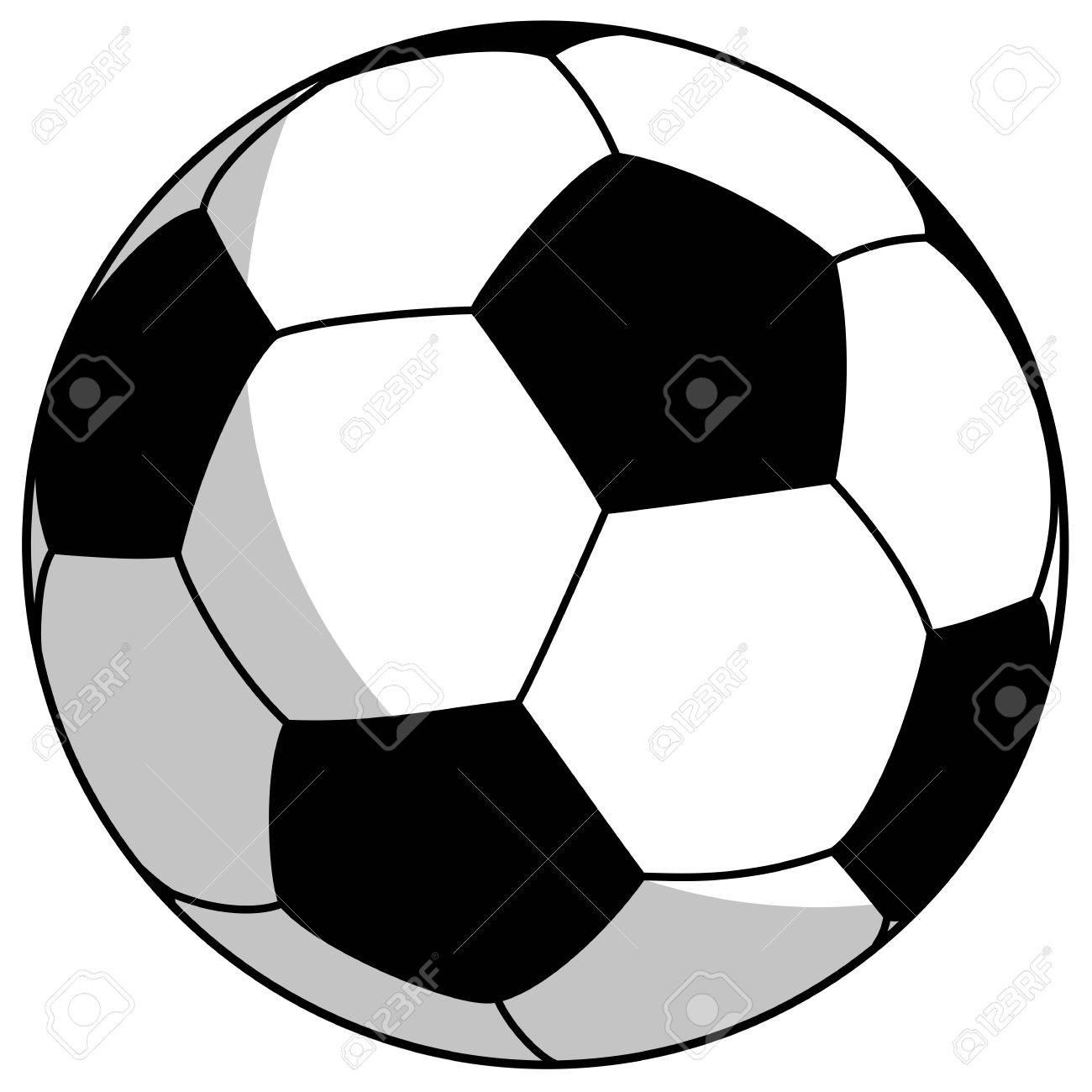 1300x1300 Black White Football With Shadow Simple Vector Illustration