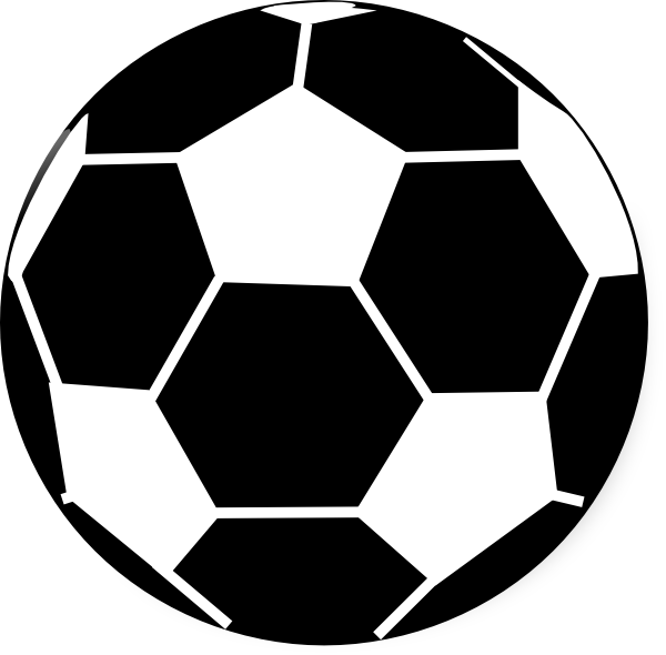 600x590 Football Clipart Black And White Black And White Ball Hi.png