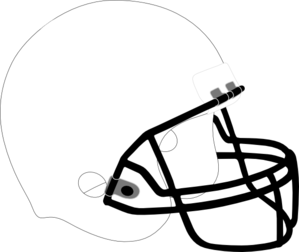 299x252 Football Helmet White Black Clip Art