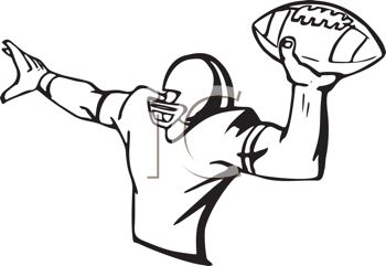 350x241 Football Clip Art Black And White Clipart Panda