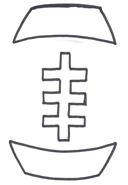 450x648 Football Outline Free Football Clipart Black And White Image 8