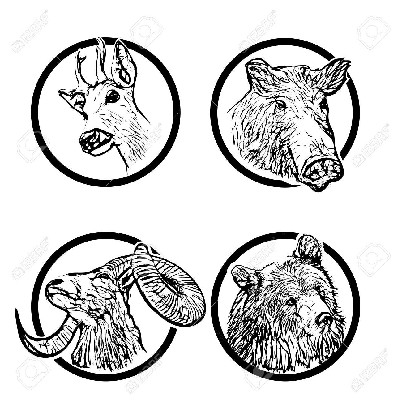 1300x1300 Four Forest Clipart