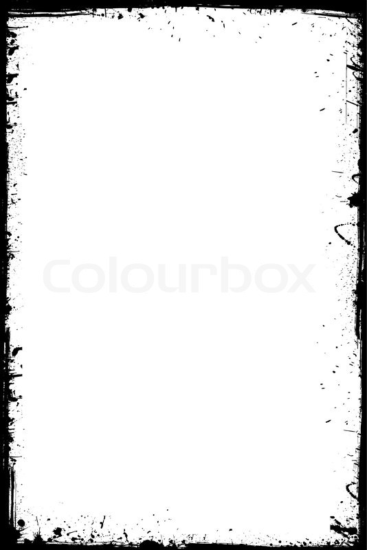 534x800 Black Grunge Frame Isolated On The White Background Stock Vector